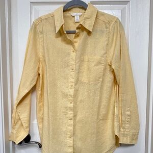 H & M Button Down Shirt in yellow - size S